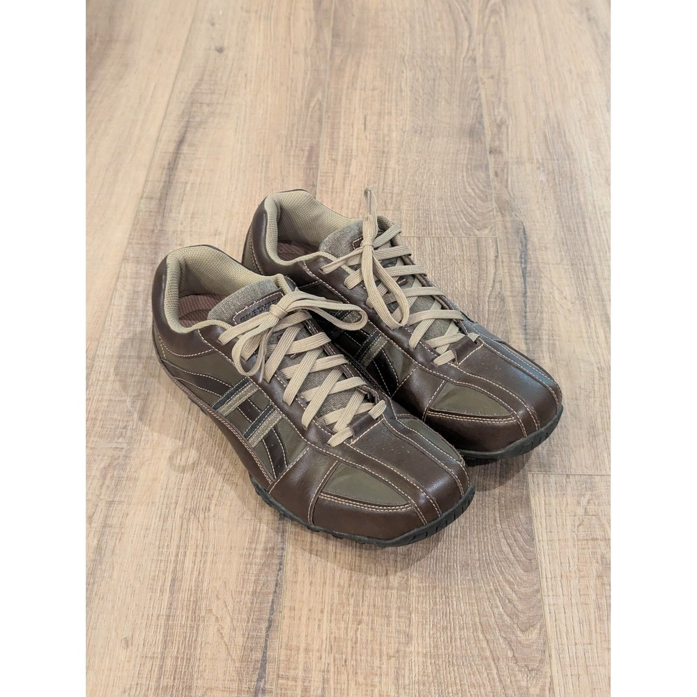 Skechers Citywalk Malton 64455 Mens Brown Leather Memory Foam Shoes 14